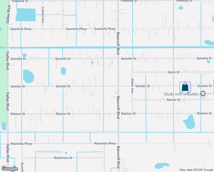 map of restaurants, bars, coffee shops, grocery stores, and more near 19807 Quinlan Street in Orlando