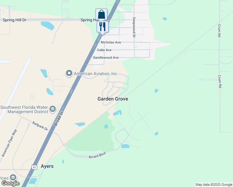 map of restaurants, bars, coffee shops, grocery stores, and more near in Garden Grove