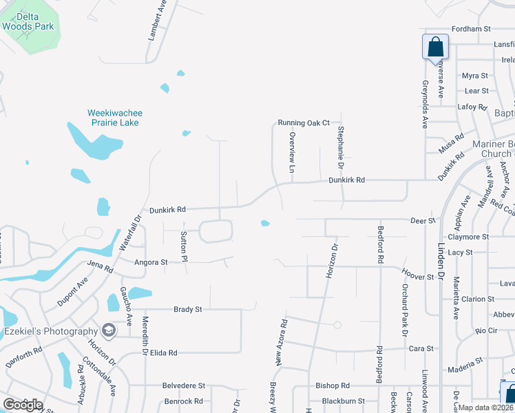 map of restaurants, bars, coffee shops, grocery stores, and more near 9463 Dunkirk Road in Spring Hill