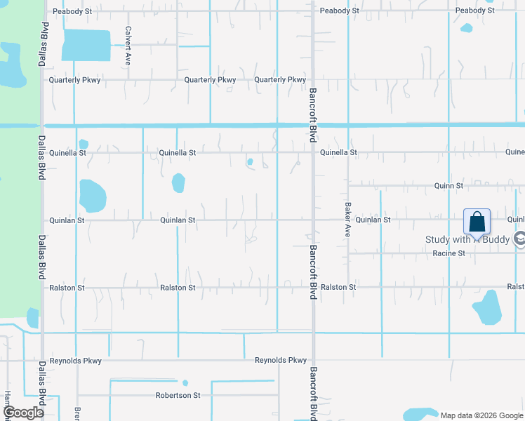 map of restaurants, bars, coffee shops, grocery stores, and more near 19807 Quinlan Street in Orlando