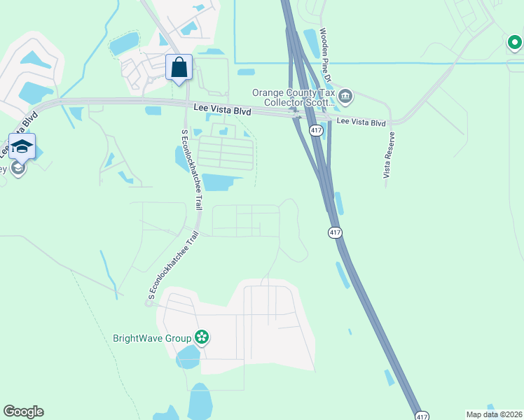 map of restaurants, bars, coffee shops, grocery stores, and more near 6154 Chapledale Drive in Orlando