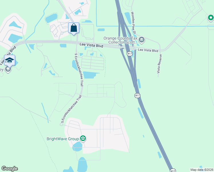 map of restaurants, bars, coffee shops, grocery stores, and more near 6154 Chapledale Drive in Orlando