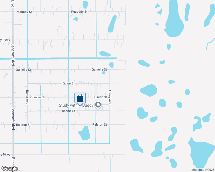 map of restaurants, bars, coffee shops, grocery stores, and more near 20796 Quinn Street in Orlando