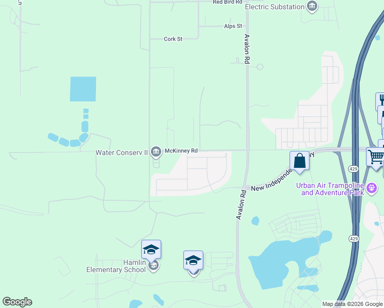 map of restaurants, bars, coffee shops, grocery stores, and more near 16277 Misty Hills Ave in Winter Garden