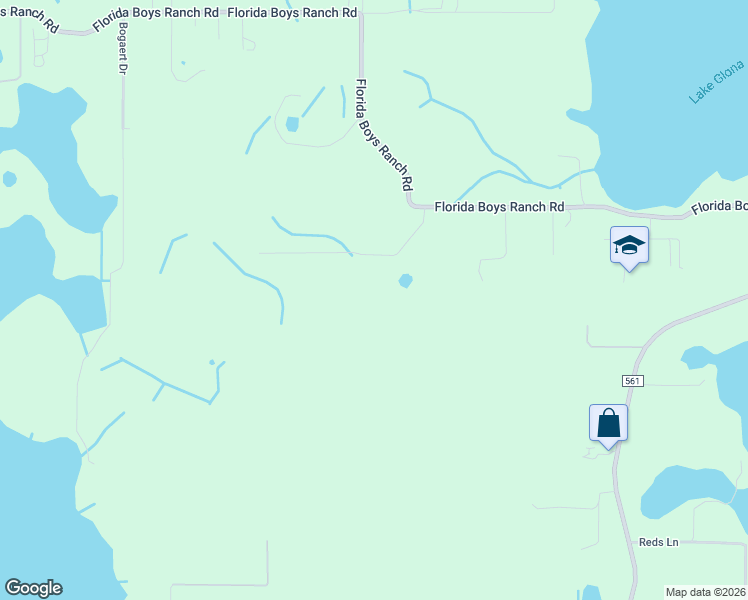 map of restaurants, bars, coffee shops, grocery stores, and more near 9128 Florida Boys Ranch Road in Clermont