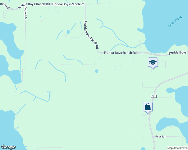 map of restaurants, bars, coffee shops, grocery stores, and more near 9128 Florida Boys Ranch Road in Clermont