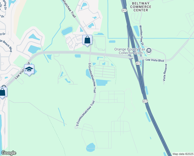 map of restaurants, bars, coffee shops, grocery stores, and more near 6070 Chapledale Drive in Orlando