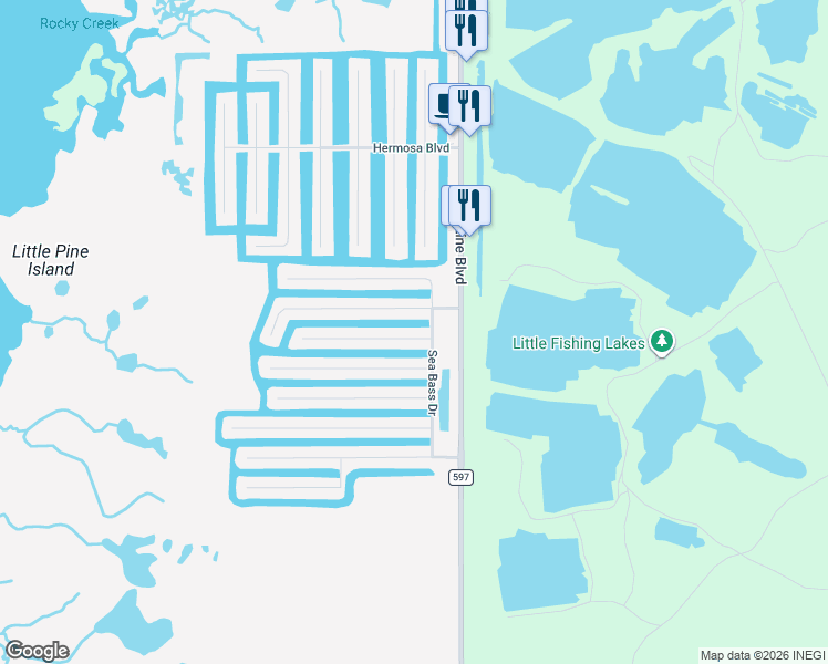 map of restaurants, bars, coffee shops, grocery stores, and more near 4049 Cobia Drive in Hernando Beach