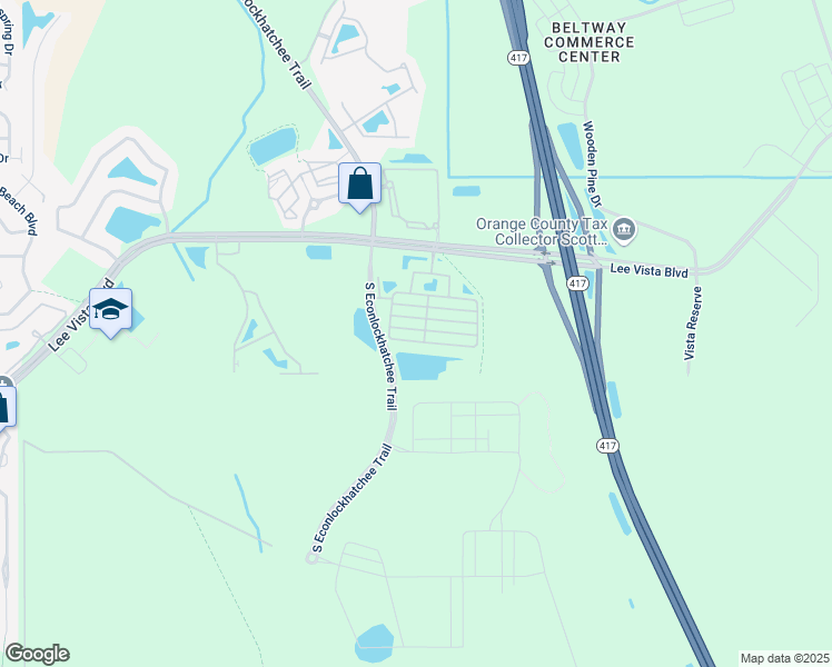 map of restaurants, bars, coffee shops, grocery stores, and more near 6070 Chapledale Drive in Orlando