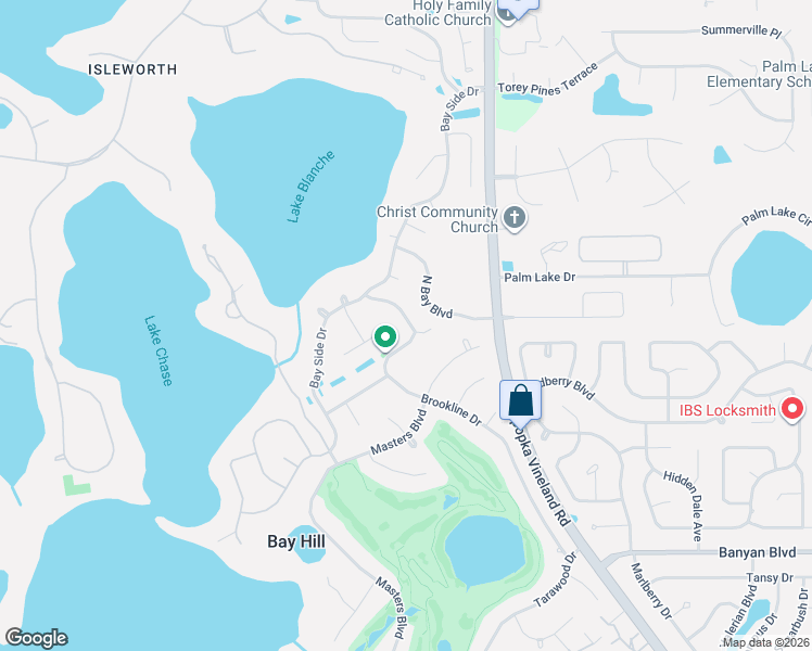 map of restaurants, bars, coffee shops, grocery stores, and more near 9104 Brookline Drive in Orlando