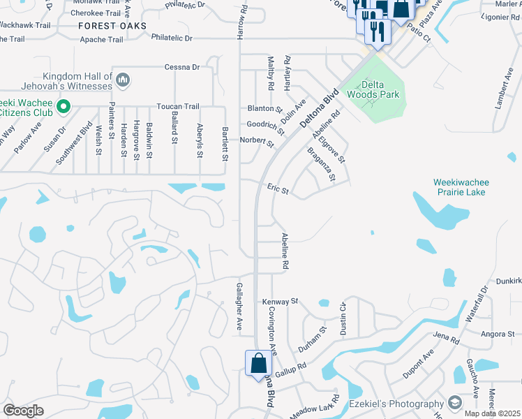map of restaurants, bars, coffee shops, grocery stores, and more near 3104 Deltona Boulevard in Spring Hill