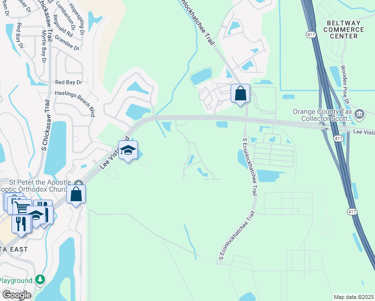 map of restaurants, bars, coffee shops, grocery stores, and more near 6030 Tivoli Gardens Boulevard in Orlando