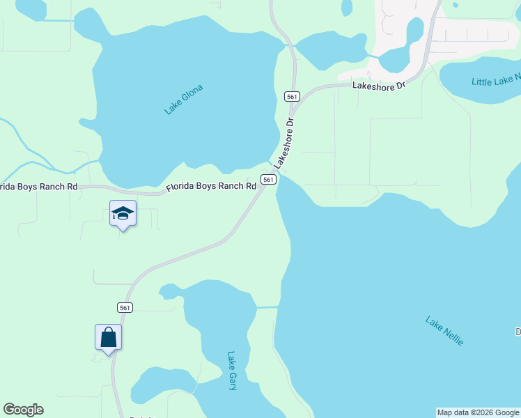 map of restaurants, bars, coffee shops, grocery stores, and more near 8908 County Road 561 in Clermont