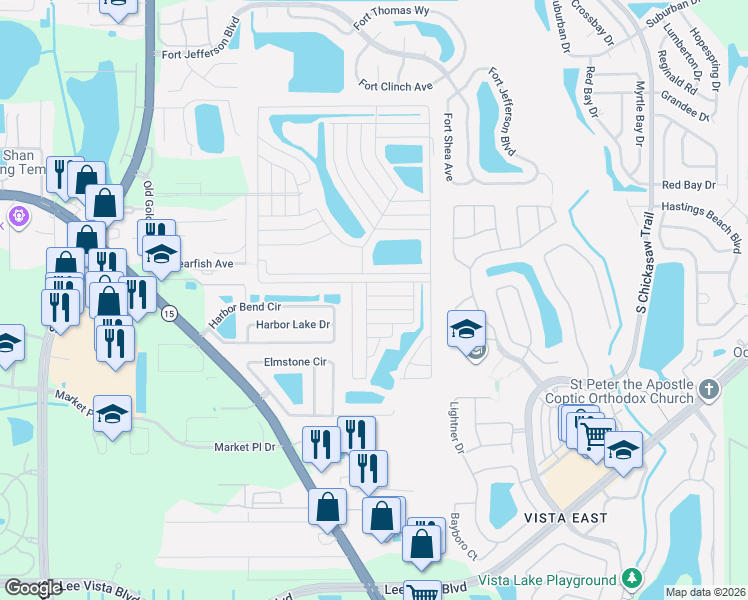 map of restaurants, bars, coffee shops, grocery stores, and more near 8002 Captain Morgan Boulevard in Orlando