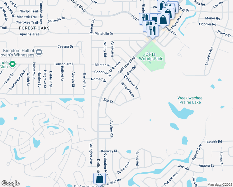 map of restaurants, bars, coffee shops, grocery stores, and more near 3177 Maxwell Avenue in Spring Hill