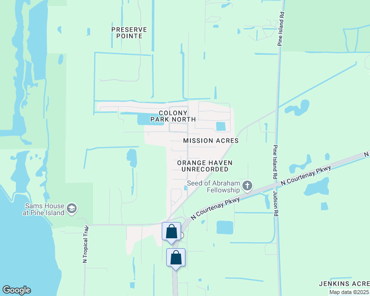 map of restaurants, bars, coffee shops, grocery stores, and more near 310 Nice Court in Merritt Island