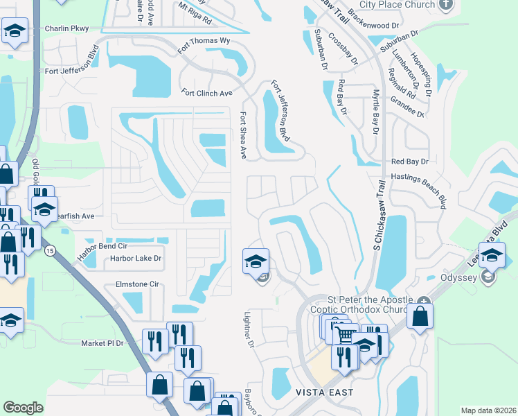 map of restaurants, bars, coffee shops, grocery stores, and more near 8216 Sommerville Drive in Orlando