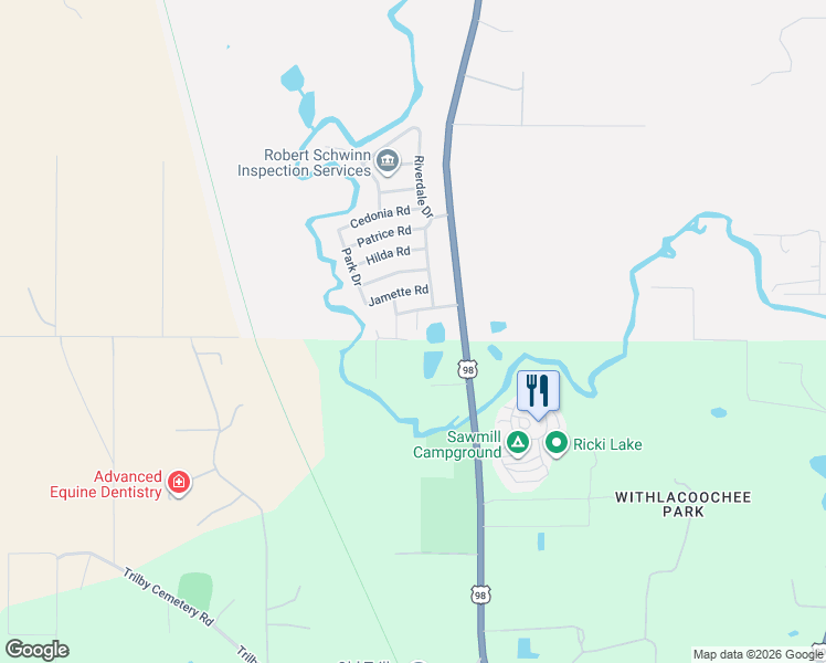 map of restaurants, bars, coffee shops, grocery stores, and more near 3200 Cedley Road in Ridge Manor