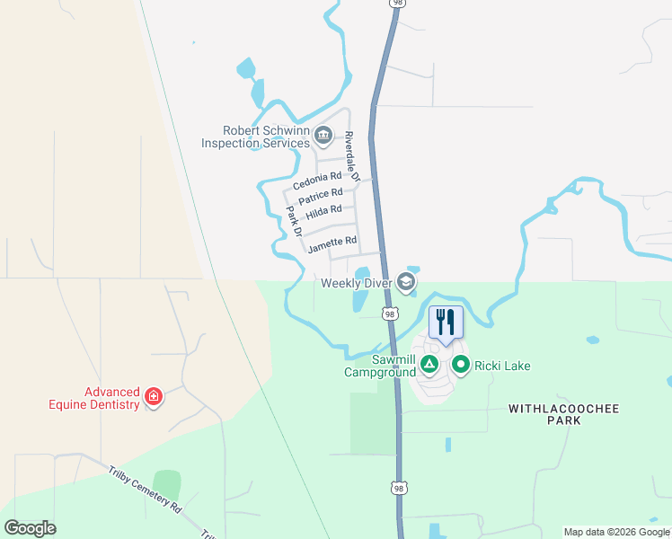 map of restaurants, bars, coffee shops, grocery stores, and more near 3200 Cedley Road in Ridge Manor
