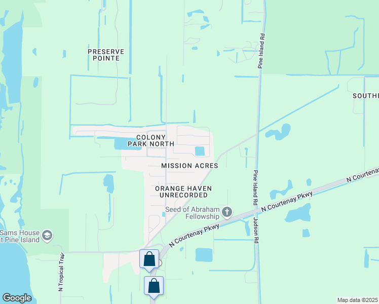 map of restaurants, bars, coffee shops, grocery stores, and more near 6729 Mangrove Drive in Merritt Island