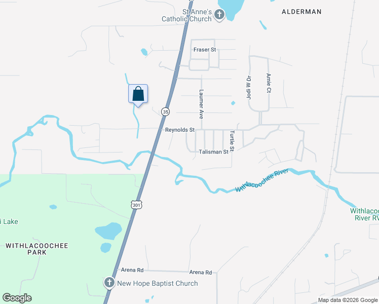 map of restaurants, bars, coffee shops, grocery stores, and more near 3224 Tiger Street in Dade City