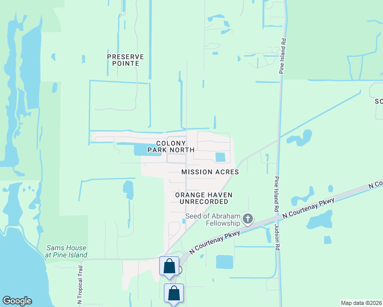 map of restaurants, bars, coffee shops, grocery stores, and more near 310 Creole Drive in Merritt Island
