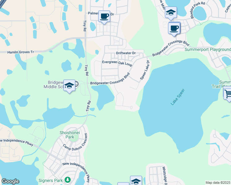 map of restaurants, bars, coffee shops, grocery stores, and more near 6042 Sunset Isle Drive in Winter Garden