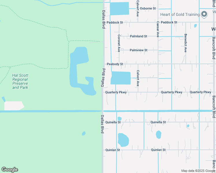 map of restaurants, bars, coffee shops, grocery stores, and more near 4601 Dallas Boulevard in Orlando