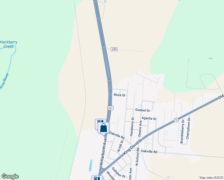 map of restaurants, bars, coffee shops, grocery stores, and more near 106 Romon Street in Three Rivers