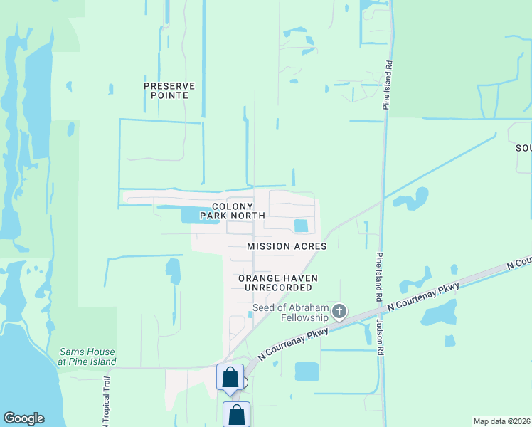 map of restaurants, bars, coffee shops, grocery stores, and more near 345 Kelly Street in Merritt Island
