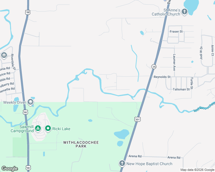 map of restaurants, bars, coffee shops, grocery stores, and more near 34102 Ringwalt Drive in Dade City
