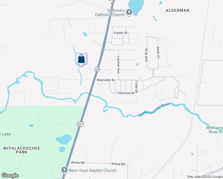 map of restaurants, bars, coffee shops, grocery stores, and more near 3224 Tiger Street in Dade City