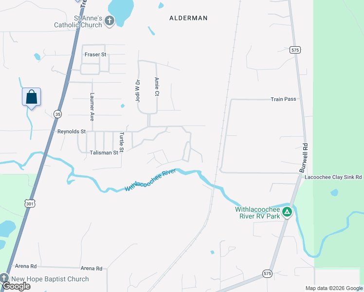 map of restaurants, bars, coffee shops, grocery stores, and more near 3231 Dublin Road in Dade City