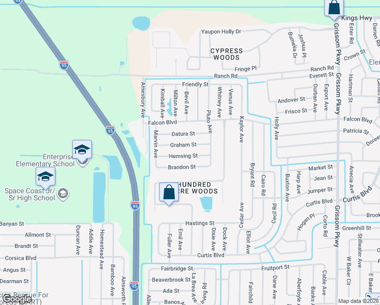 map of restaurants, bars, coffee shops, grocery stores, and more near 5630 Hemsing Street in Port Saint John