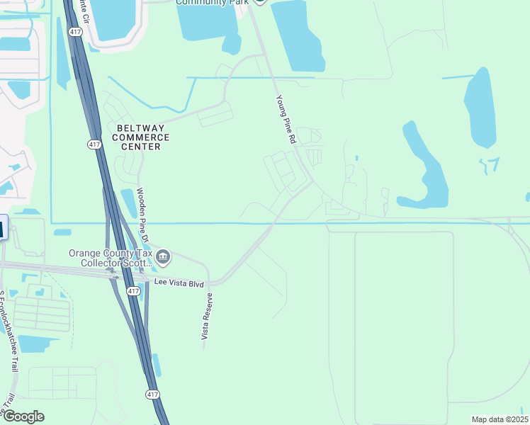map of restaurants, bars, coffee shops, grocery stores, and more near 10910 Lee Vista Boulevard in Orlando