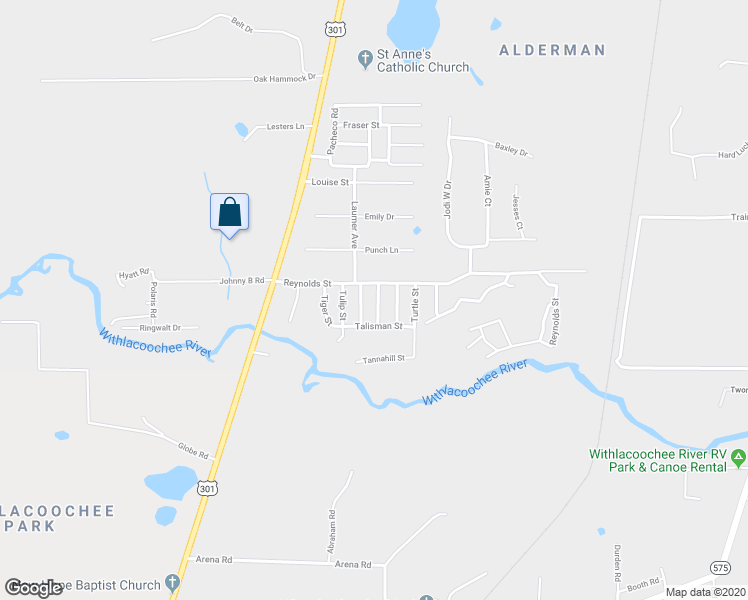 map of restaurants, bars, coffee shops, grocery stores, and more near 3263 Taffeta Street in Dade City