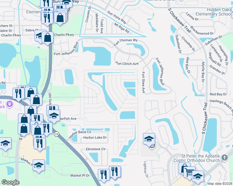 map of restaurants, bars, coffee shops, grocery stores, and more near 5456 Patricia Drive in Orlando