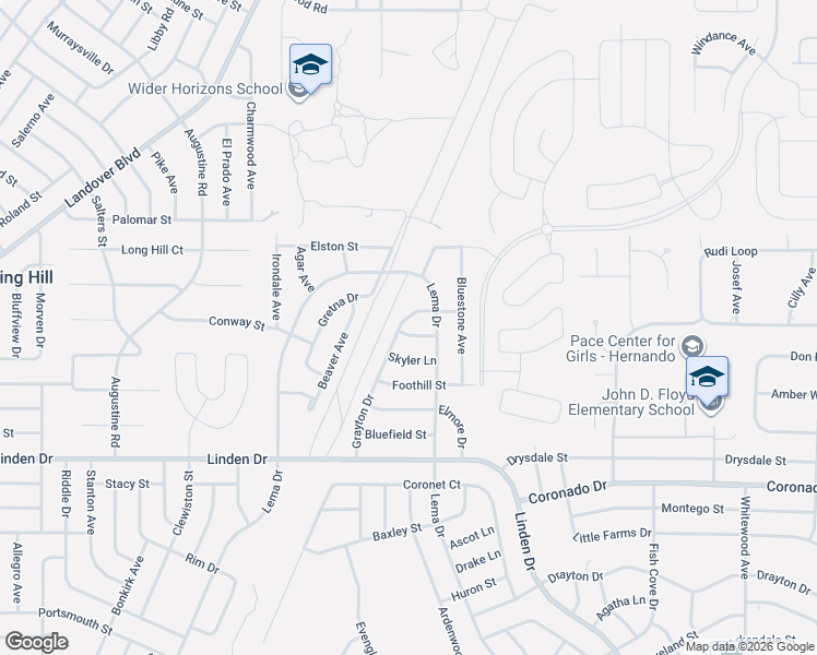 map of restaurants, bars, coffee shops, grocery stores, and more near 3336 Grayton Drive in Spring Hill