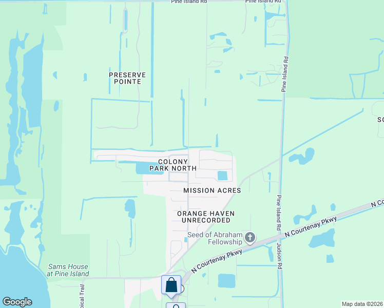 map of restaurants, bars, coffee shops, grocery stores, and more near 310 Baker Road in Merritt Island