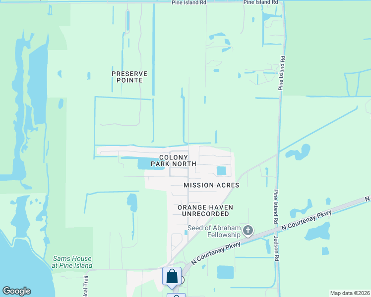 map of restaurants, bars, coffee shops, grocery stores, and more near 310 Baker Road in Merritt Island