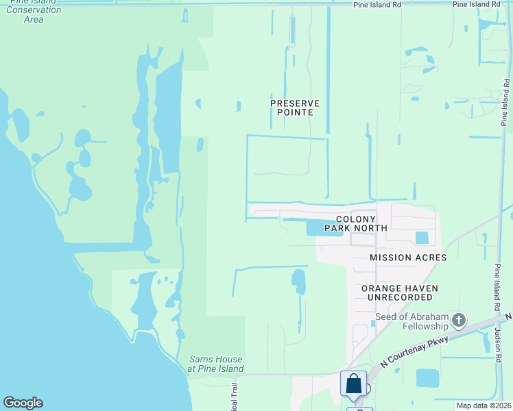 map of restaurants, bars, coffee shops, grocery stores, and more near 610 Baker Road in Merritt Island