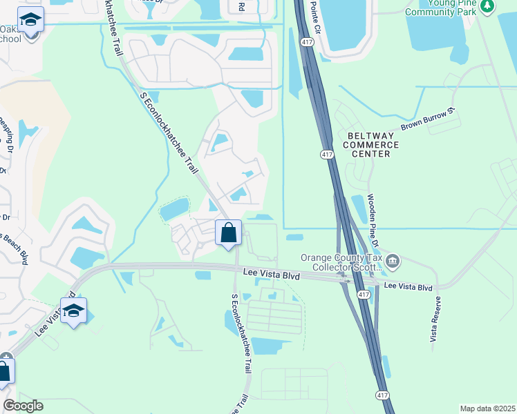 map of restaurants, bars, coffee shops, grocery stores, and more near 5597 Gelato Drive in Orlando