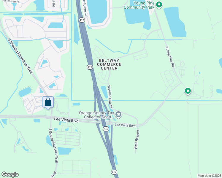 map of restaurants, bars, coffee shops, grocery stores, and more near 5931 Wooden Pine drive in Orlando