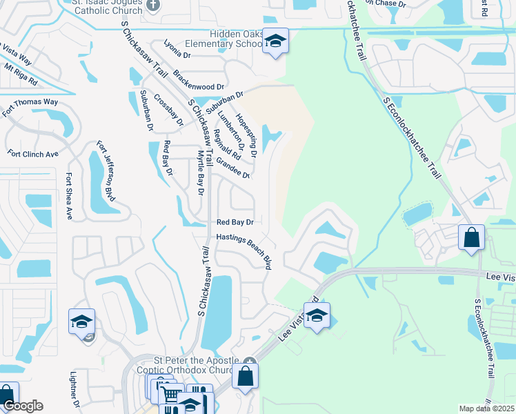 map of restaurants, bars, coffee shops, grocery stores, and more near 8827 Catbriar Bay Way in Orlando