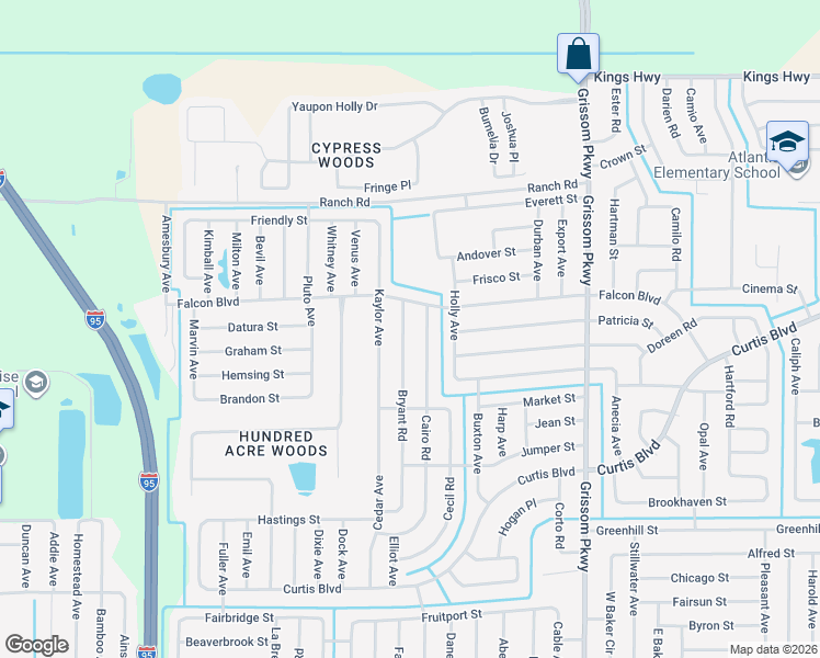 map of restaurants, bars, coffee shops, grocery stores, and more near 7015 Bryant Rd in Cocoa