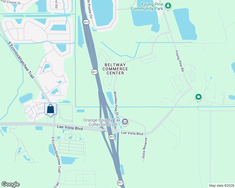 map of restaurants, bars, coffee shops, grocery stores, and more near 5931 Wooden Pine drive in Orlando