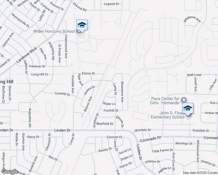map of restaurants, bars, coffee shops, grocery stores, and more near 3336 Grayton Drive in Spring Hill