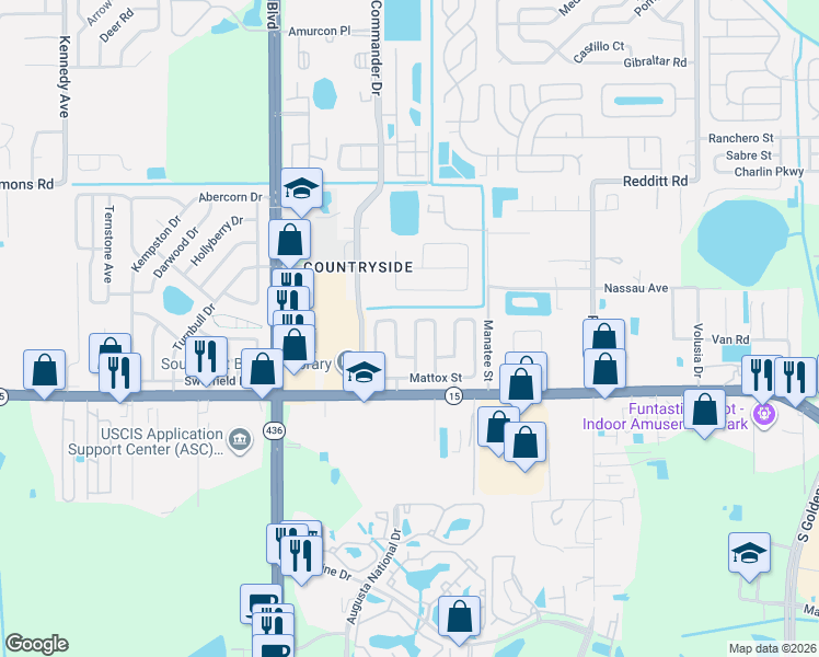 map of restaurants, bars, coffee shops, grocery stores, and more near 4895 Headlee Drive in Orlando