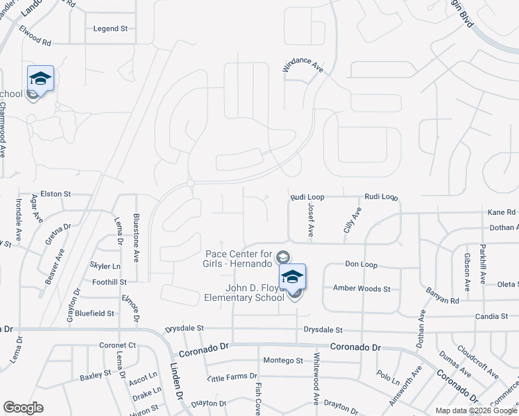 map of restaurants, bars, coffee shops, grocery stores, and more near 12654 Wind Chime Court in Spring Hill