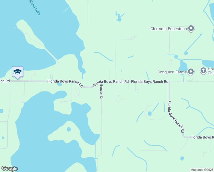 map of restaurants, bars, coffee shops, grocery stores, and more near 8401 Florida Boys Ranch Road in Groveland